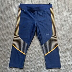 $110 WOMEN'S NIKE POWER SPEED RUNNING CAPRIS TIGHTS GYM YOGA SIZE MEDIUM